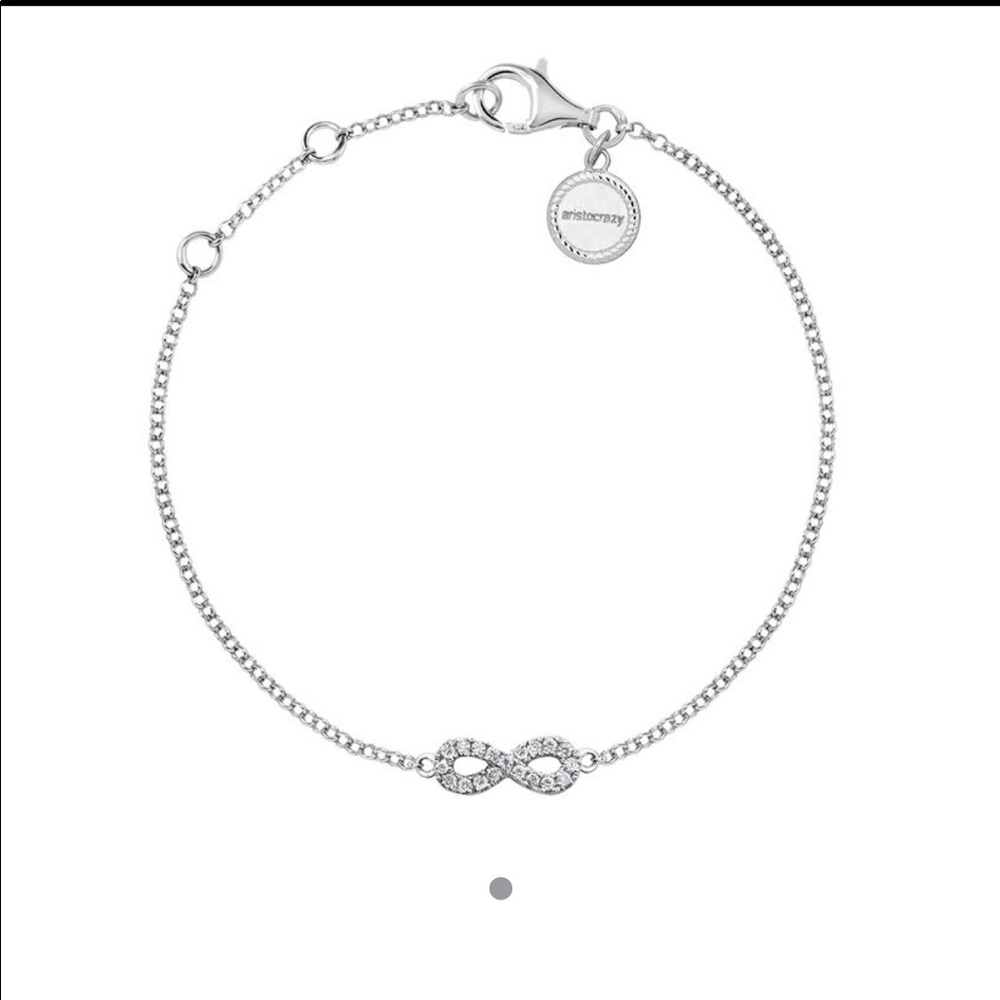 Diamond infinity bracelet
